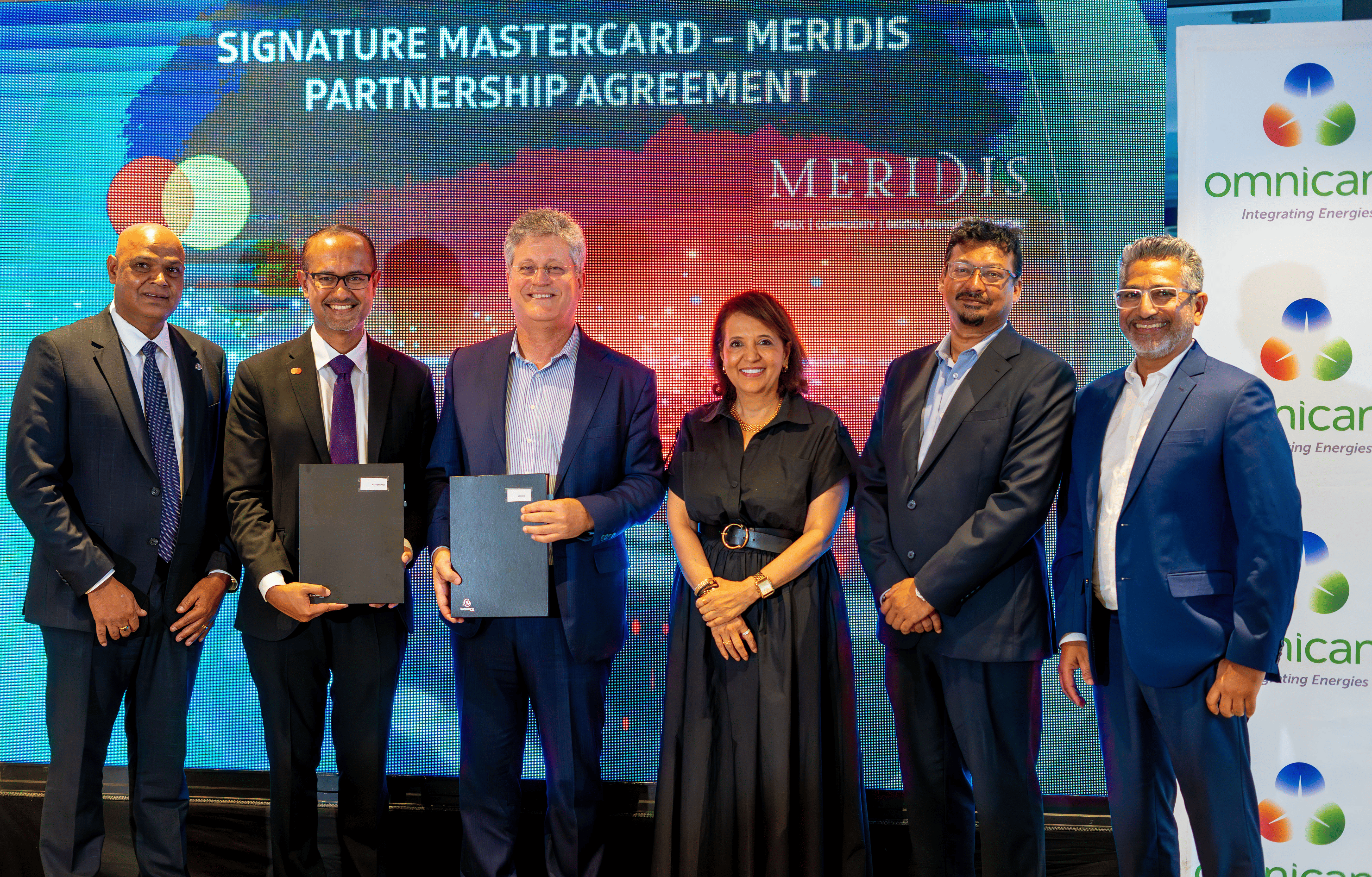Exec group photo with Mastercard